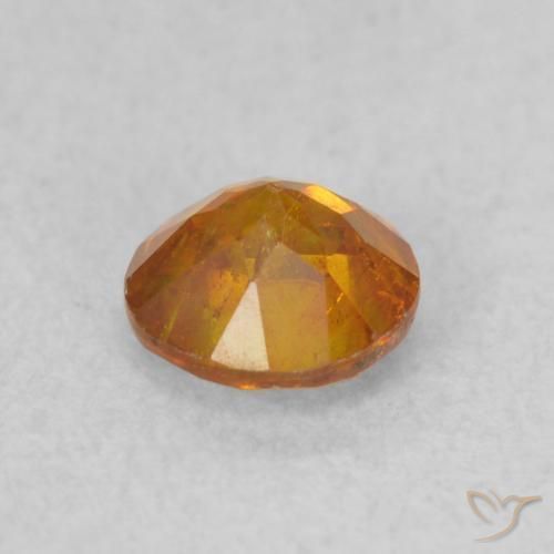 Esfalrita Ámbar naranja natural de 0.70 ct, Redondo, SI