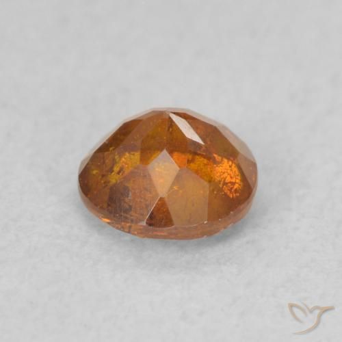 Esfalrita Ámbar naranja natural de 0.72 ct, Redondo, SI