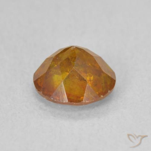 Esfalrita Naranja oscuro natural de 1.04 ct, Redondo, SI