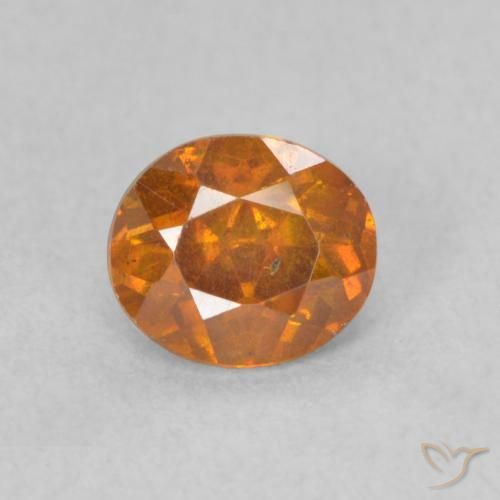 0.72ct Natural Naranja oscuro esfalerita, Ovalada, SI