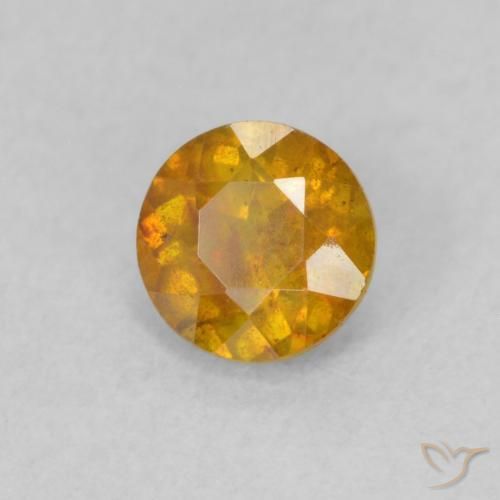 Esfalrita Naranja miel natural de 0.66 ct, Redondo, SI