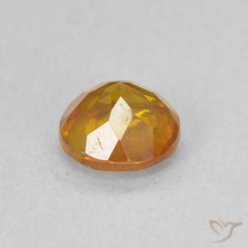Esfalrita Naranja miel natural de 0.66 ct, Redondo, SI