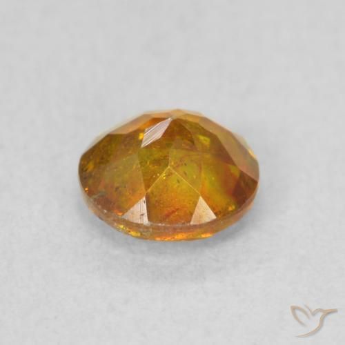 Esfalrita Naranja terroso natural de 0.72 ct, Redondo, SI