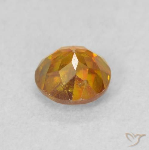 Esfalrita Naranja marrón natural de 0.48 ct, Redondo, SI