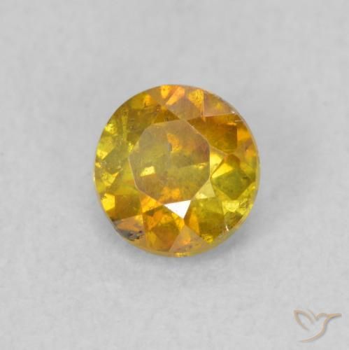 Esfalrita Marrón-oro natural de 0.53 ct, Redondo, SI