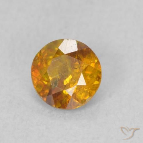 Esfalrita Marrón-oro natural de 0.51 ct, Redondo, SI