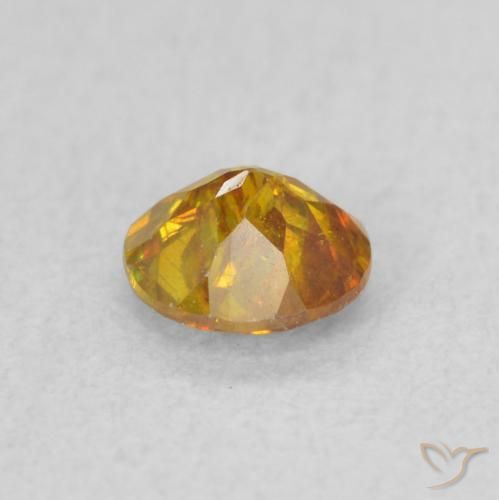 Esfalrita Marrón-oro natural de 0.51 ct, Redondo, SI