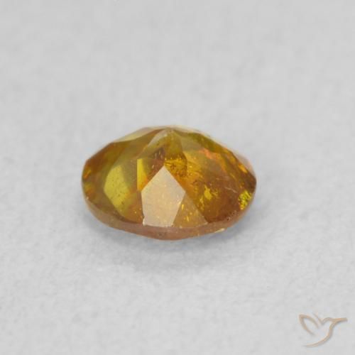 Esfalrita Naranja marrón natural de 0.47 ct, Redondo, SI