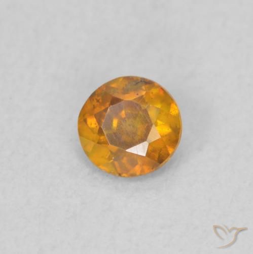 Esfalrita Naranja albaricoque natural de 0.27 ct, Redondo, SI