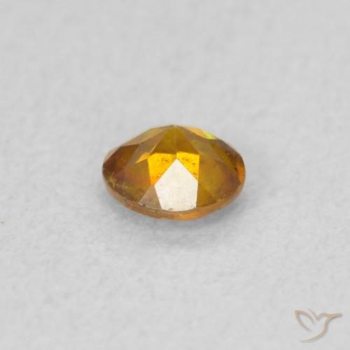 Esfalrita Naranja albaricoque natural de 0.27 ct, Redondo, SI