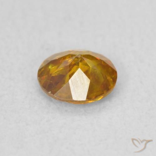 Esfalrita Naranja medio natural de 0.46 ct, Redondo, SI