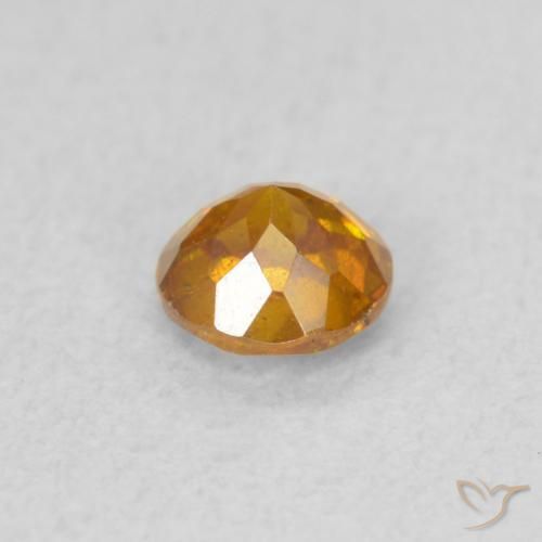 Esfalrita Naranja miel natural de 0.42 ct, Redondo, SI