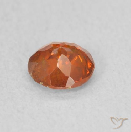 Esfalrita Naranja medio natural de 0.56 ct, Redondo, SI