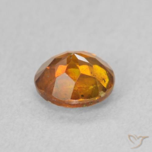 Esfalrita Naranja marrón natural de 0.73 ct, Redondo, SI