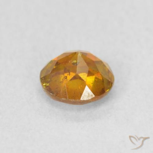 Esfalrita Naranja miel natural de 0.45 ct, Redondo, VS-SI