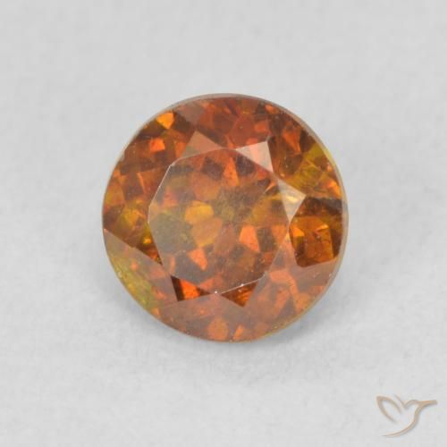 Esfalrita Naranja medio natural de 0.97 ct, Redondo, VS-SI