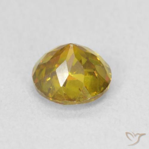 Esfalrita Naranja dorado natural de 0.80 ct, Redondo, VS-SI