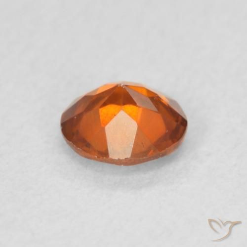 Esfalrita Naranja medio natural de 0.43 ct, Redondo, VS-SI