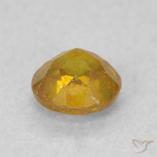 Esfalrita Dorado naranja natural de 0.42 ct, Redondo, SI