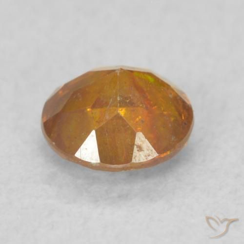 Esfalrita Naranja terroso natural de 0.45 ct, Redondo, SI