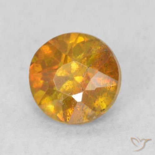 Esfalrita Naranja miel natural de 0.40 ct, Redondo, SI