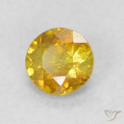 Esfalrita Naranja dorado natural de 0.33 ct, Redondo, SI