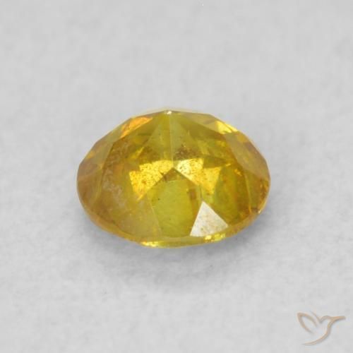 Esfalrita Naranja dorado natural de 0.33 ct, Redondo, SI