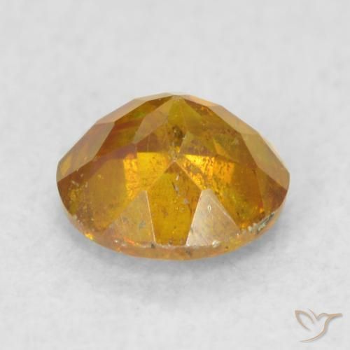 Esfalrita Naranja marrón natural de 0.56 ct, Redondo, SI