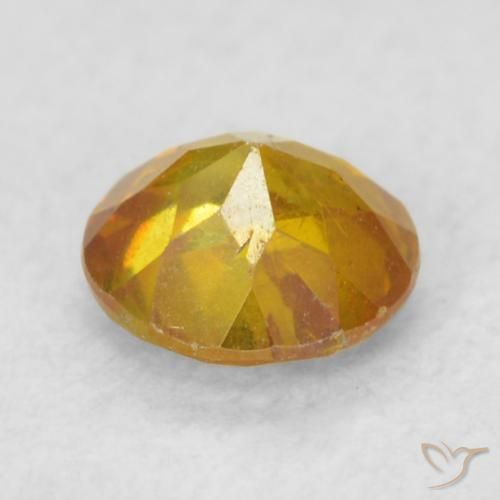 Esfalrita Naranja oscuro natural de 0.45 ct, Redondo, SI