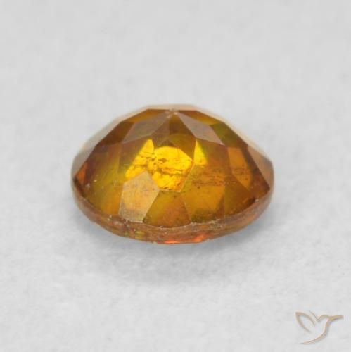 Esfalrita Naranja marrón natural de 0.45 ct, Redondo, SI