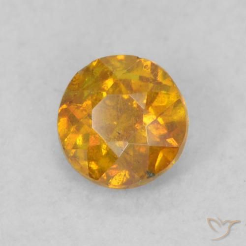Esfalrita Naranja miel natural de 0.25 ct, Redondo, SI