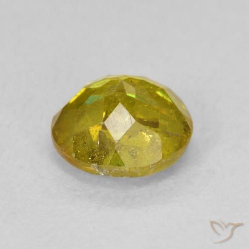 Esfalrita Dorado amarillento natural de 1.10 ct, Redondo, SI