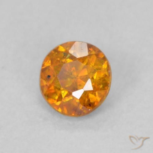Esfalrita Naranja terroso natural de 0.26 ct, Redondo, SI