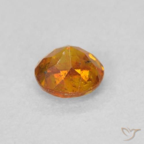 Esfalrita Naranja terroso natural de 0.26 ct, Redondo, SI
