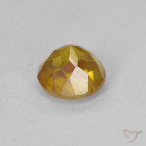 Esfalrita Naranja oscuro natural de 0.70 ct, Redondo, SI