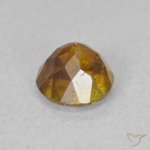 Esfalrita Naranja terroso natural de 0.74 ct, Redondo, SI