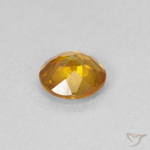 Esfalrita Naranja medio natural de 0.45 ct, Redondo, SI