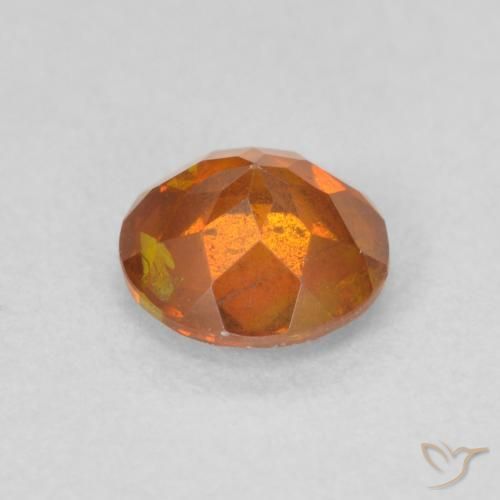 Esfalrita Medium Dark-Orange natural de 0.85 ct, Redondo, SI