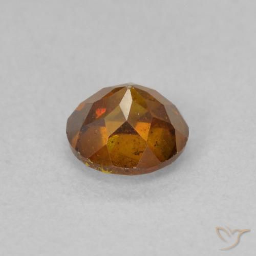 Esfalrita Naranja terroso natural de 0.75 ct, Redondo, SI