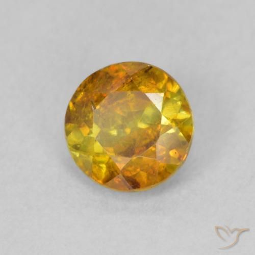 Esfalrita Marrón-oro natural de 0.81 ct, Redondo, SI