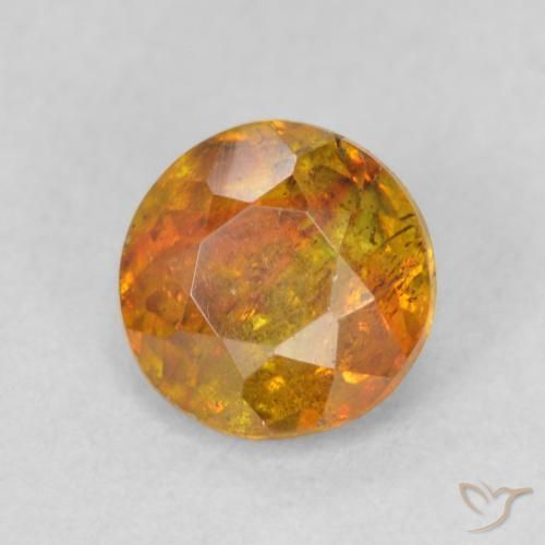 Esfalrita Marrón-oro natural de 0.88 ct, Redondo, SI