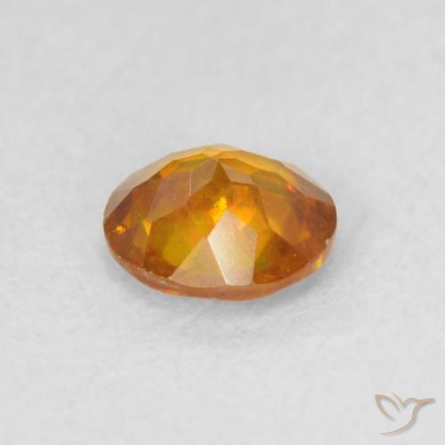 Esfalrita Naranja marrón natural de 0.54 ct, Redondo, SI