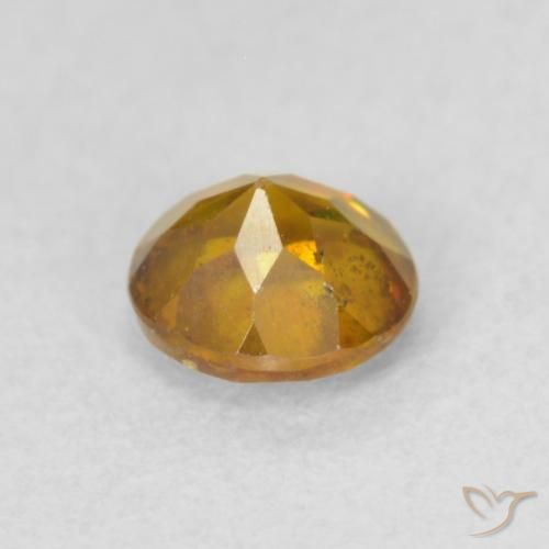 Esfalrita Naranja terroso natural de 0.48 ct, Redondo, SI