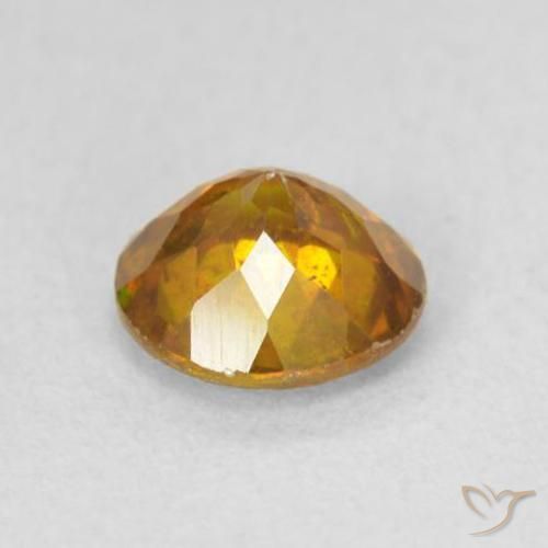 Esfalrita Naranja medio natural de 1.11 ct, Redondo, SI