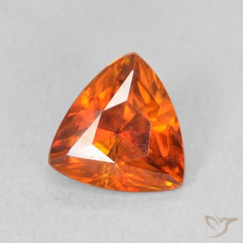 Esfalrita Ámbar naranja natural de 1.61 ct, Trillón, VS-SI