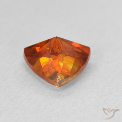 Esfalrita Ámbar naranja natural de 1.61 ct, Trillón, VS-SI