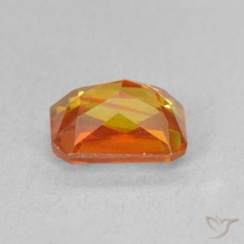 Esfalrita Naranja medio natural de 1.60 ct, Corte Octágono / Esmeralda, VS-SI