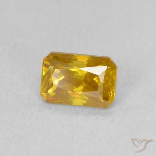 Esfalrita Naranja dorado natural de 0.96 ct, Corte Octágono / Esmeralda, VS-SI
