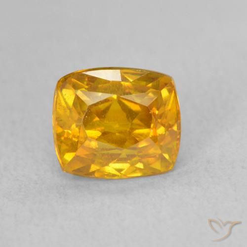 1.71ct Natural Dorado naranja esfalerita, Forma Cojín, VS-SI
