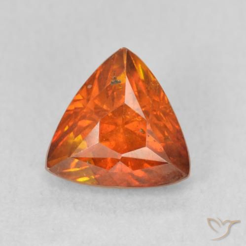 1.69ct Natural Naranja medio esfalerita, Trillón, SI